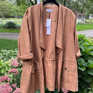 Calvin Klein Women’s 2X light weight jacket British tan NWT